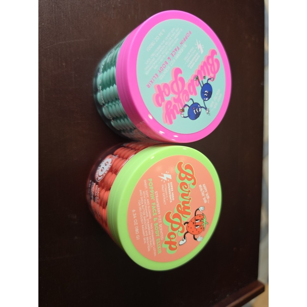 NEW-Happy Skin Healthy Skin SET Of 2 Poppin' Face & Body Elixir